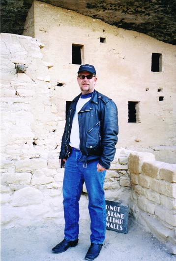 [Here I am actually standing within the cliff dwellings.]