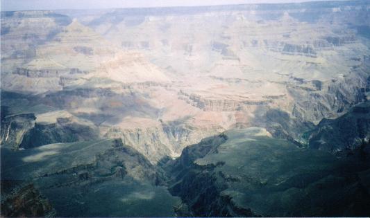 [A nice shot of the Grand Canyon showing the depth. It was nearly 5000 feed down to the river below.]